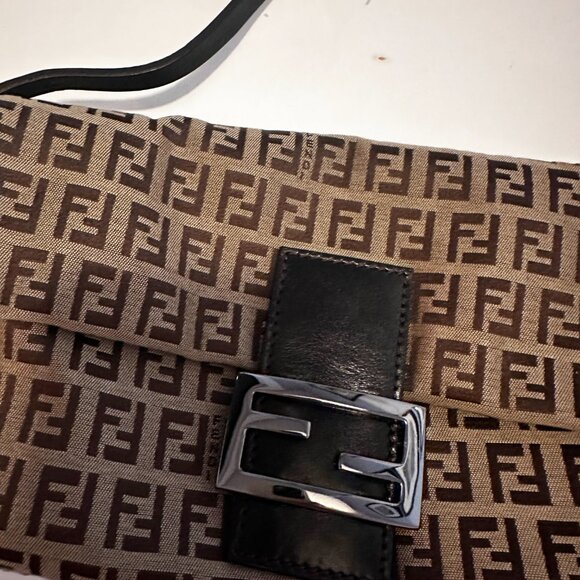 Vintage FENDI Monogram Baguette - Y2K Shoulder Bag - Picture 3 of 16